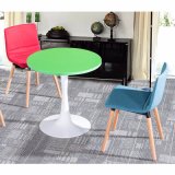 Hot Sale Round Coffee Table with White Metal Base for Meeting Chair