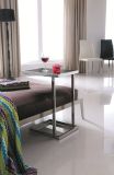 Stainless Steel Frame Temple Glass Top Side Coffee Table (CJ-185)