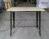 Rectangle Solid Tolix Framebar Table with Wooden Top (SP-BT703)