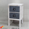 Solid Wood Handmade Wood 2 Zinc Drawer Small Cabinet