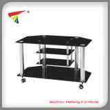 Living Room Black Painted Tempered Glass TV Stand (TV109)
