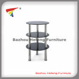 3-Tier Glass Furniture Round Corner Table Side Table (C023)