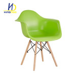 Wholesale Replica Eames Design Armrest Wood Legs Restaurant Plastic Dining Chair