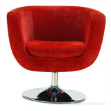Widely Used Red Fabric Rotary Salon Restaurant Dining Leisure Chair (SP-HC197)