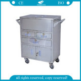 AG-Ss028 Medication Carts Stainless Steel Hospital Trolley