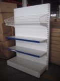 Single Sided Supermarket Perforated Shelf with Fence
