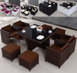 Dining Table and Chair Tables and Bar Stools Leisure Rattan Wicker Table Garden Furniture Sets Z552