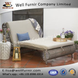 Well Furnir T-075 Steel Frame Sun Bed Double Chaise Lounge with Cushion