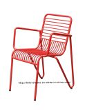 Modern Metal Dining Restaurant Arm Stackable Chairs