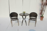 Man-Made Fibre Wicker Chair and Table with Stone Top/Garden Furniture/Outdoor Leisure Furniture (BP-263)