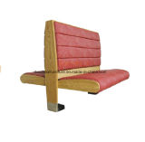 Red Color Wood Fabric Two Side Booth Sofa