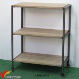 3 Tier French Industrial Shelving Vintage on Wheels