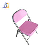 PU Back and Seat Metal Chromed Leg Folding Chair with Kid Safety Lock