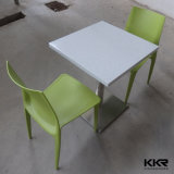 Acrylic Stone White 4 Chairs Dining Table