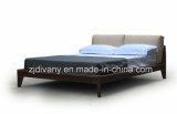Italian Modern Style Wood Leather Double Bed (A-B39)