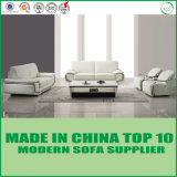 Contemporary Stainless Steel Armrest Foshan Furniture Sectional Leather Sofa