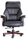 Large High-End Ergonomic Wood Frame and Leg Chairman Chair