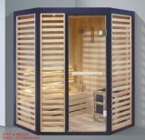 1800mm Corner Solid Wood Sauna for Multi-Person (AT-8888)