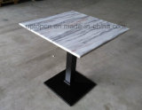 Restaurant Cast Iron Base Square Marble Top Dining Table (SP-RT604)