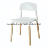EMS Style Soft Padded Seat Dining Chairs with Solid Wooden Legs Yellow