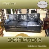 Blue Color Leather Sofa for Living Room (A32)