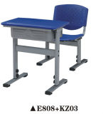 Adjustable Plastic Classroom Desk and Chair (E808+KZ03)