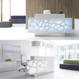 Marble Counter Tops SPA LED White Salon Reception Desk Counter