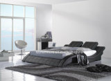 Australia Modern Bedroom Set Leather Wave Shape Bed