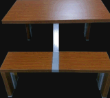 Fast Food Restaurant Canteen Table with Bench