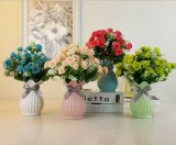 European Modern Fashion Ceramic Flower Vase Home Decoration Small Ceramic Vases Wedding Home Decoration Tabletop Handmade Vase