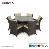 Outdoor Rattan 6-Seater Round Dining Set Oz-Or069