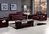 Modern Office Furniture Leather Sofa with Wood
