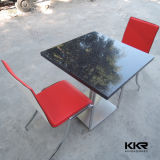 Black Artificial Stone Restaurant Dining Table