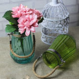 Suspensibility Glass Vase for Home Decoration with Nylon Rope