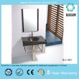 Simple Bathroom Vanity Glass Wash Basin with Silver Mirror (BLS-2081)