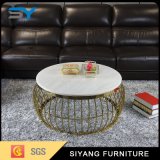 Furniture Round Marble Top Coffee Table High Gloss Coffee Table
