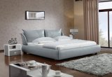 Modern Style Half Italian Leather Soft Bed (SBT-35)