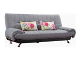 Popular Folding Sofa Bed with Armrest Three Seats Functional Fabric Sofa