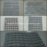 Zhangpu Black Basalt Paving Stone-Cobble Stone/Cube Stone on Mesh