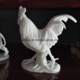 Life-Size Granite Cock Statue Marble Animal Rooster Sculpture for Decoration