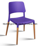 New Modern Design Hot Selling Wood Leg Plastic Chair