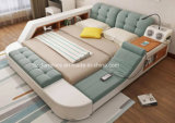 Modular Functional Fabric Double Bed with Storage