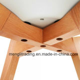 Plastic Padding Chair with Beech Wooden Leg