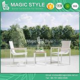 Outdoor Textile Chair with Plastic Slat Outdoor Coffee Table Garden Coffee Sling Chair Hotel Project Textile Armchair