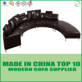 Modern Italian Half Round Circle Leather S Shape Sofa