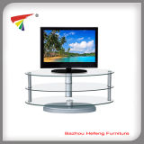 Newest Style Oval Tempered Glass TV Stand TV Cabinet (TV063)