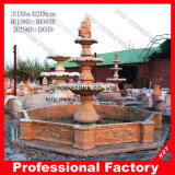 Sunset Red Marble Fountain for Garden Decoration