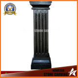 Black Marbke Stone Carving Decoration Column (NS-11C07)