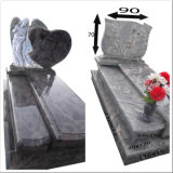 Black Brown European Style Marble Tombstone Marble Monument
