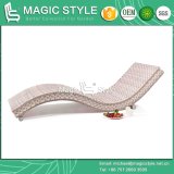 S Wicker Lounge Rattan Lounge Outdoor Sunlounger (Magic Style)